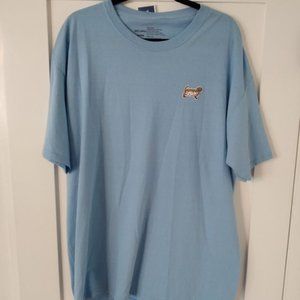 Men’s XL Dog Limited Brand T-SHIRT "Wiener Dog" embroidering Light Blue - NEW